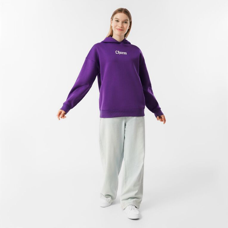 H&H Women's Fresh Fleece Long Sleeve Hoodie, Purple Mid, hi-res