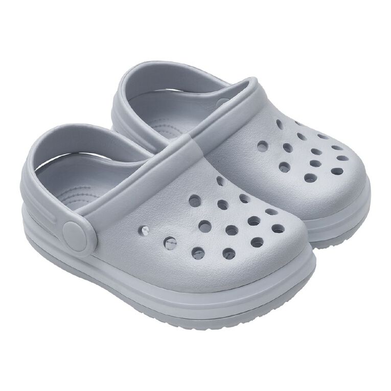 Young Original Junior Kids' Jack Frog Clog Shoes, Silver, hi-res
