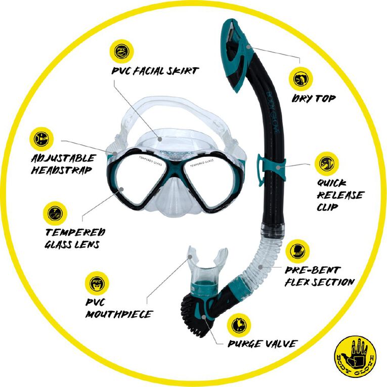 Body Glove Adults Tornado Mask & Snorkel set, , hi-res