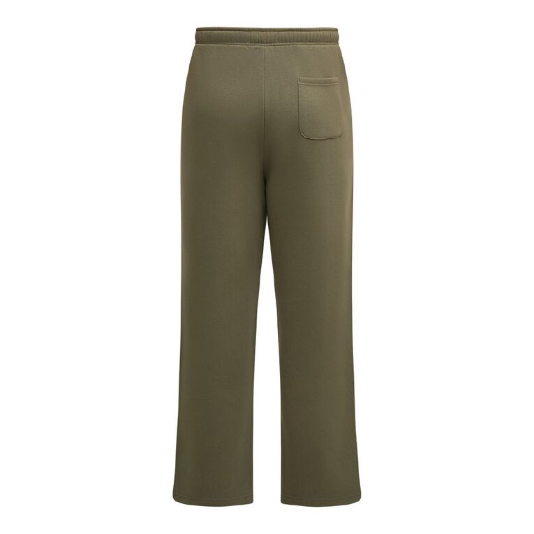 H&H Men's Straight Leg Fleece Pants, Green Mid, hi-res