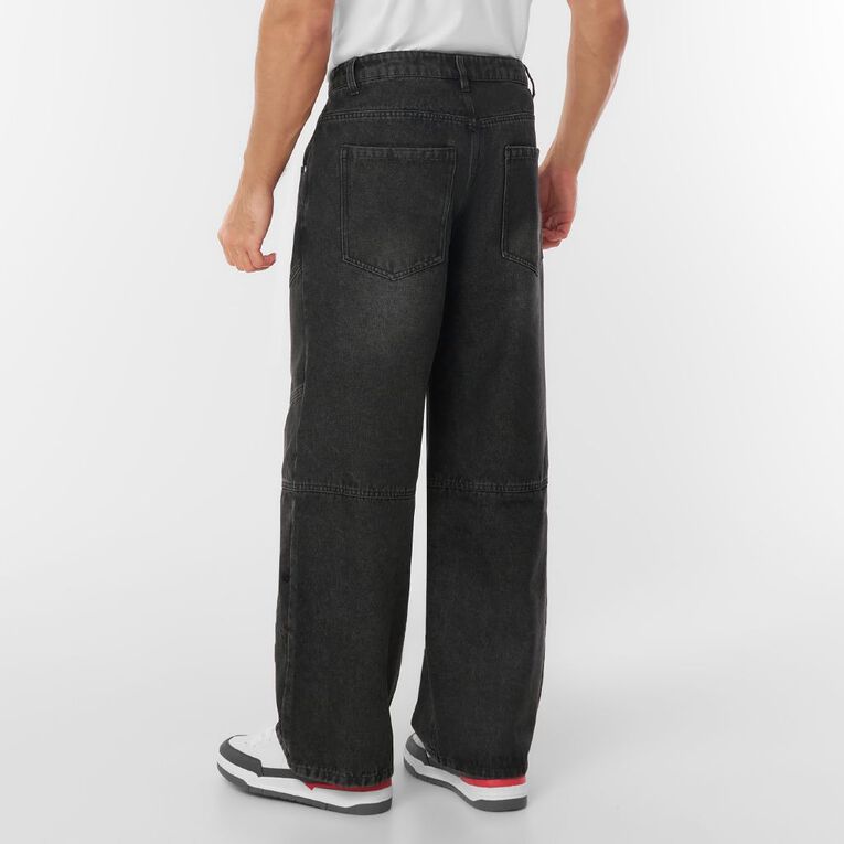 Garage Men's Baggy Jean Seam Details, Black, hi-res