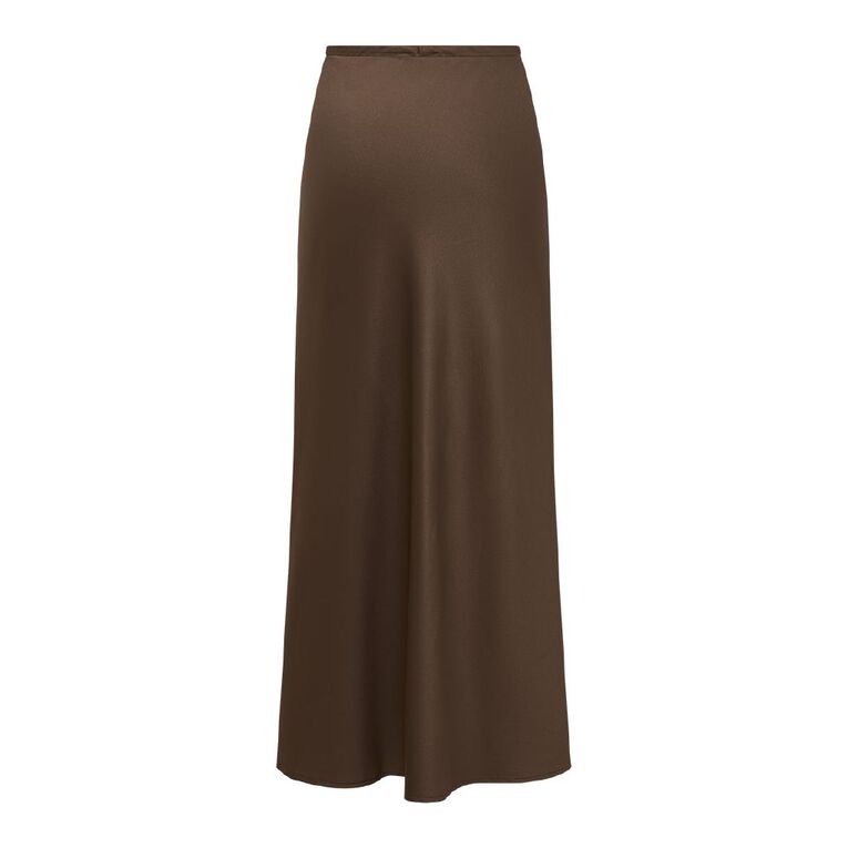 H&H Women's Satin Bias Skirt, Brown Light, hi-res