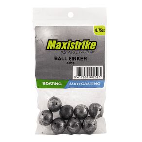 Maxistrike Fishing Sinkers Ball 3/4 oz 8 Pack