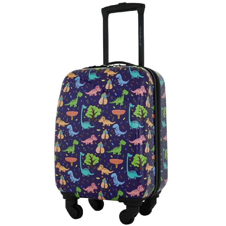Travelers Club 5 Piece Luggage Set Dinosaur Blue, , hi-res