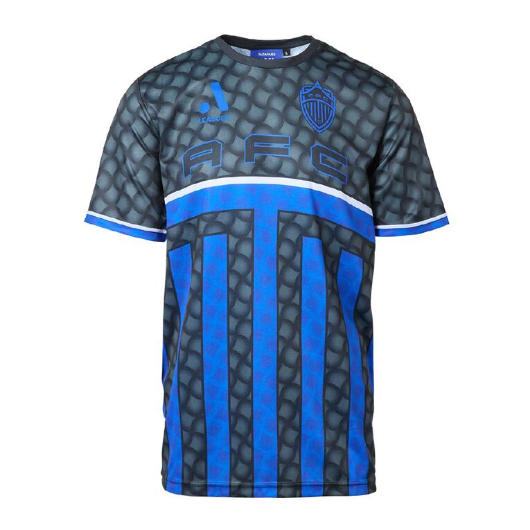 Auckland FC Men's Jersey, Black/Blue, hi-res