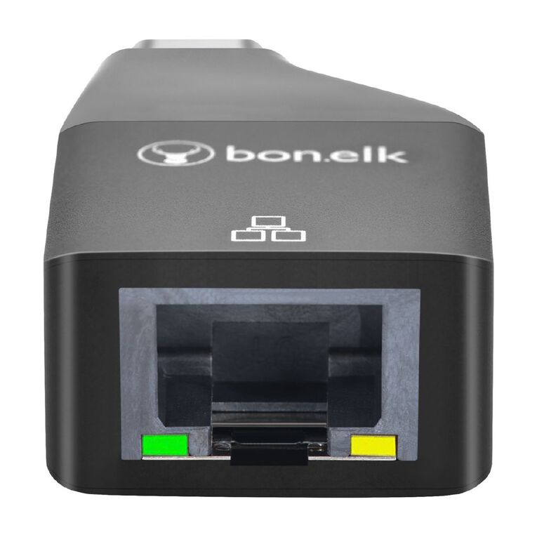 Bonelk USB-C to Ethernet Adapter Black Black, , hi-res