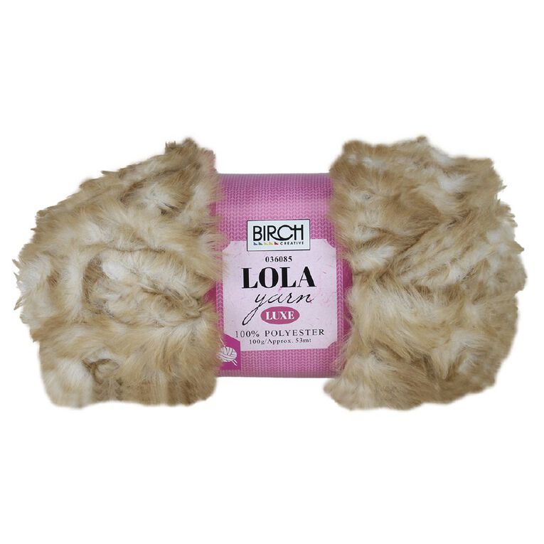 Birch Lola Yarn 100% Polyester 100g Snow Leopard, , hi-res