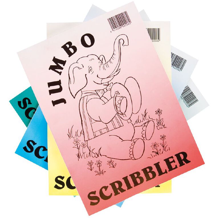 WS Jumbo Scribbler Jotter Pad 120 Leaf White A4, , hi-res