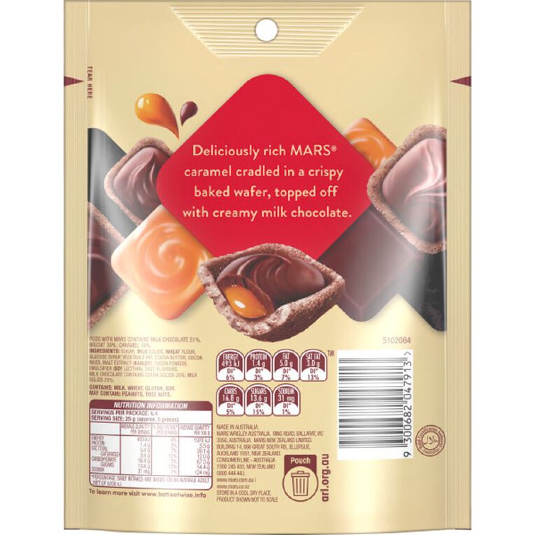 Pods Mars Chocolate Bag 160g, , hi-res
