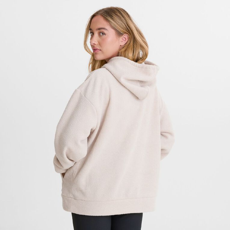 Lonsdale Women's Soho Boucle Hoodie, Brown Light, hi-res