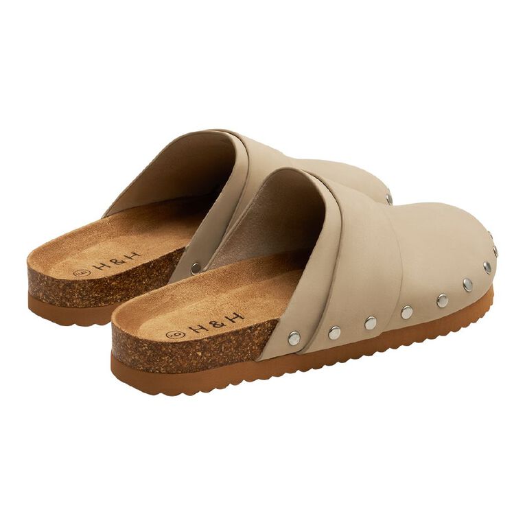 H&H Women's Camilla Slip On Clog, Taupe, hi-res