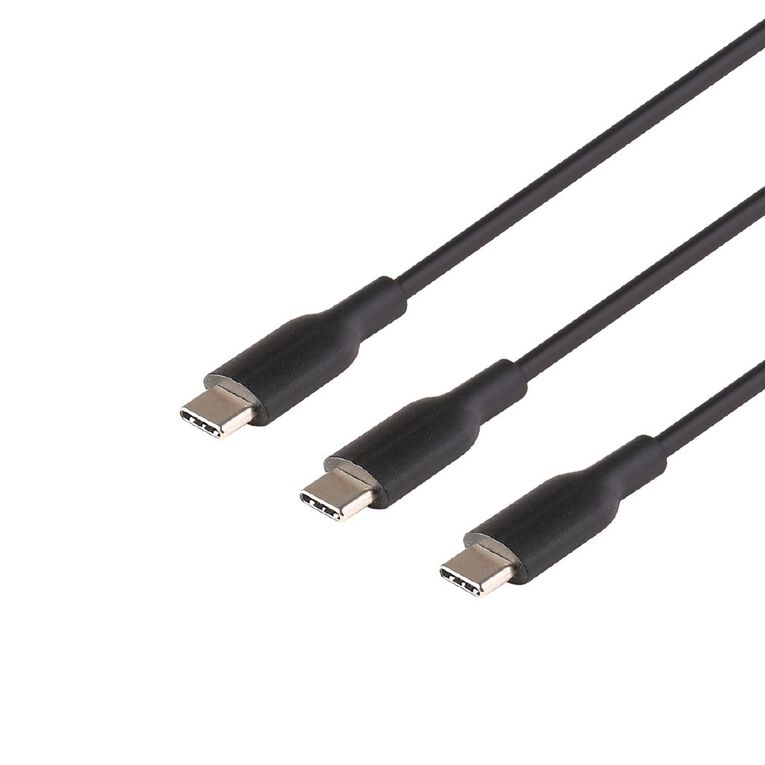 Tech.Inc 140W 2in1 USB-C Cable 1m Black, , hi-res