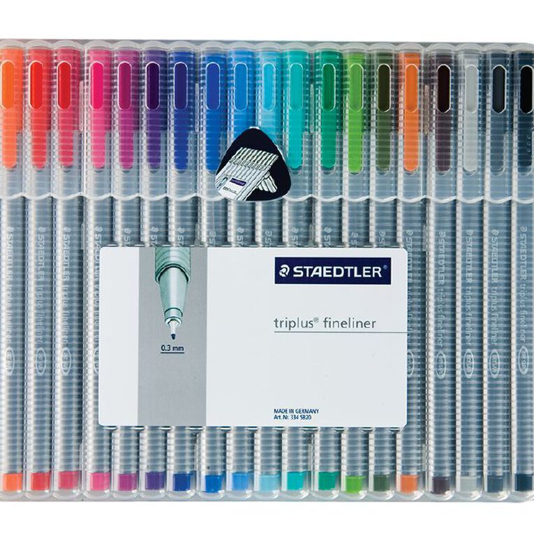 Staedtler Triplus Fineliner Pen 20 Pack Multi-Coloured, , hi-res