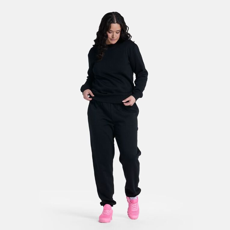 H&H Women's Classic Crew Sweatshirt, Black, hi-res