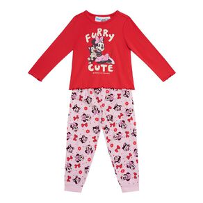 Minnie Mouse Girls' Pointelle and Flannelette Pyjama Set