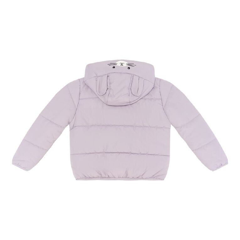 Young Original Toddler Girls Novelty Puffer Jacket, Purple Light, hi-res