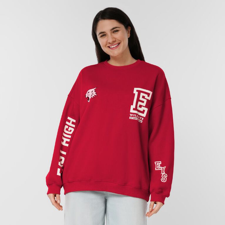 Disney Women's High School Musical Wild Cats Sweat, Red, hi-res