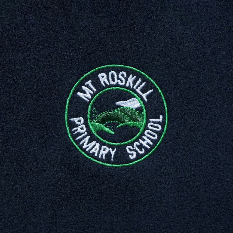 Schooltex Mount Roskill Primary School Polar Fleece With Embroidery, Navy/Emerald, hi-res