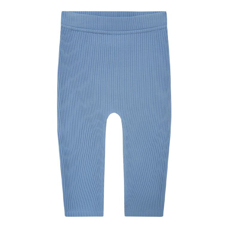Young Original Babies' Rib Leggings 3 Pack, Blue Light, hi-res