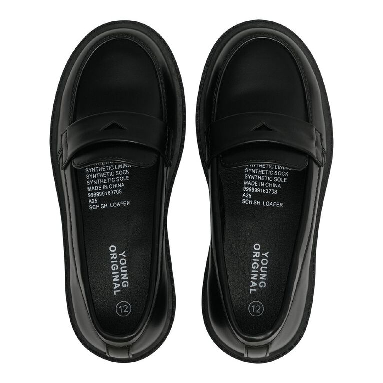 Young Original Senior Kids' School Loafers, Black, hi-res
