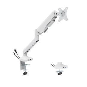 Bracom Flexprecision Gas Spring Monitor Arm With USB Ports White
