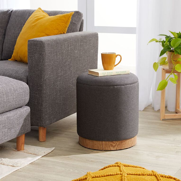 Living & Co Roma Ottoman Grey, , hi-res