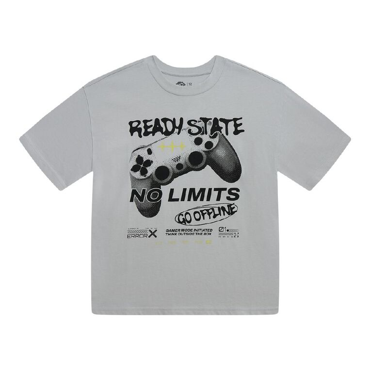 Young Original Short Sleeve Print Tee, Grey Light, hi-res