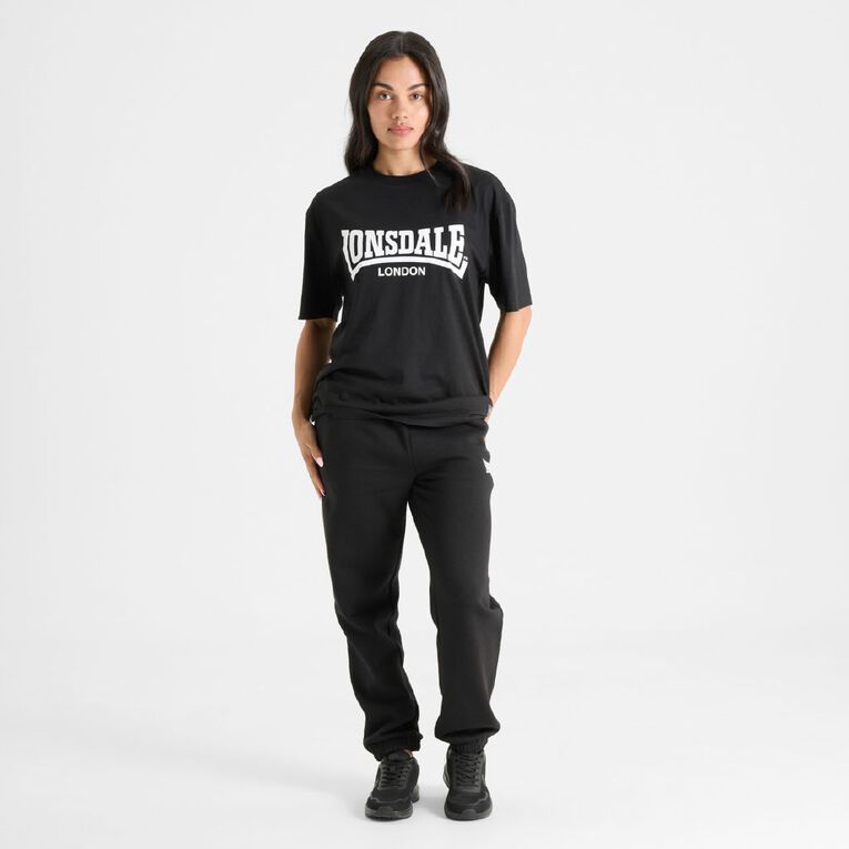 Lonsdale Unisex Trackpants, Black, hi-res