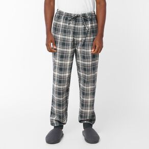 H&H Men's Flanelette Cuffed Pyjama Pants