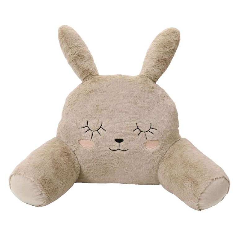 Living & Co Kids Reading Cushion Bunny Brown Mid, , hi-res