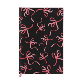 Uniti Bow Hardback Notebook Black/Pink
