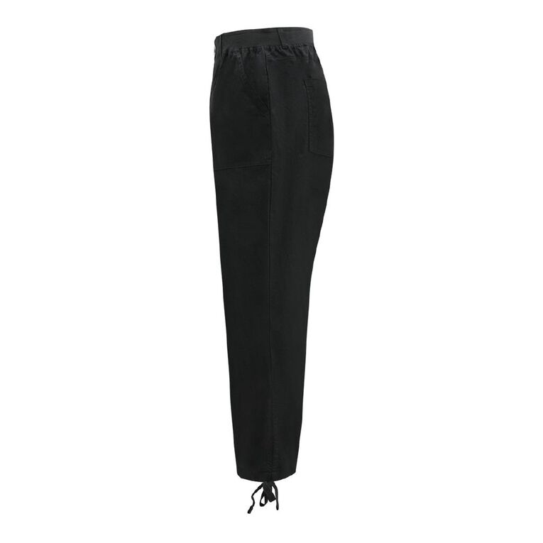 H&H Women's Rouched Hem Pants, Black, hi-res