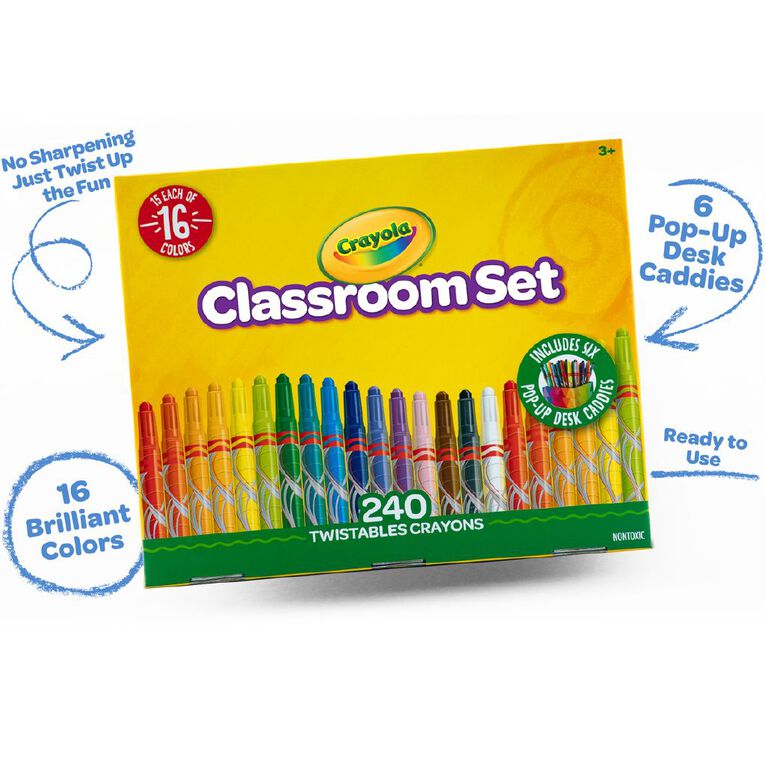 Crayola 240 Pack Twistable Crayon Classpack, , hi-res