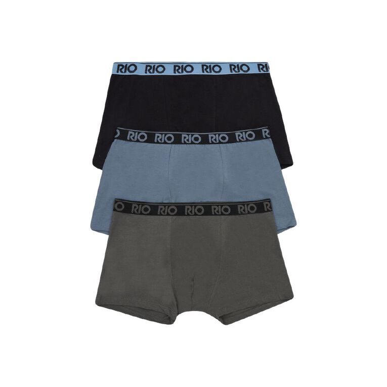 Rio Men's Hipster Trunks 3 Pack, Grey Mid, hi-res