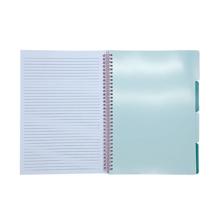 Uniti Clubhouse Softcover Notebook With Dividers A4 Pink, , hi-res