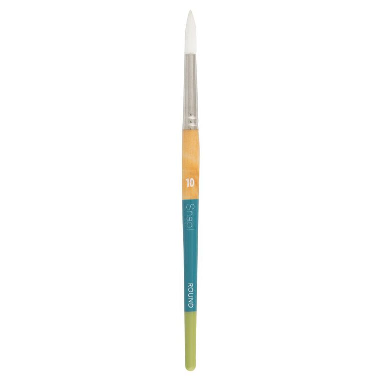 Princeton Snap Brush Short Handle Taklon Round 10 White, , hi-res