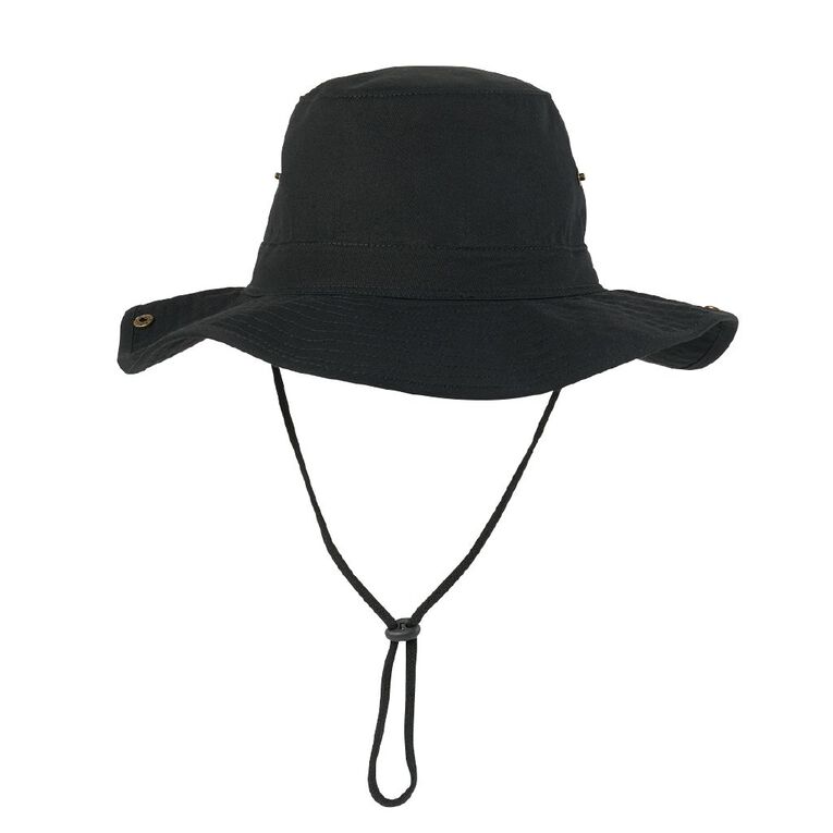 H&H Men's Button Cricket Hat Black The Warehouse