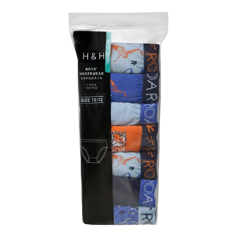 H&H Boys' Briefs 7 Pack, Blue Mid, hi-res