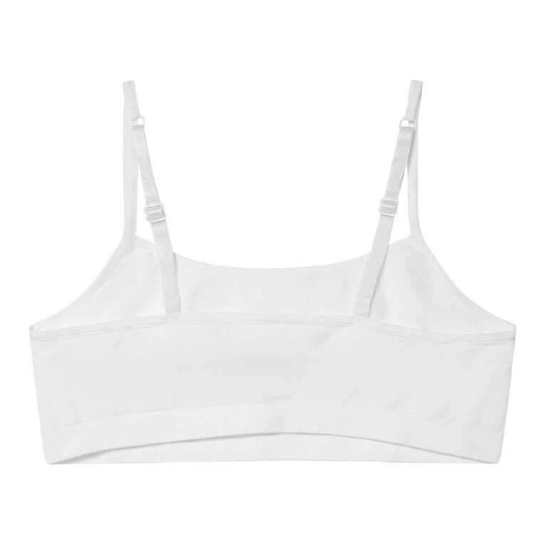 H&H Girls' Essential Seamfree Crop 2 Pack, Black/White, hi-res