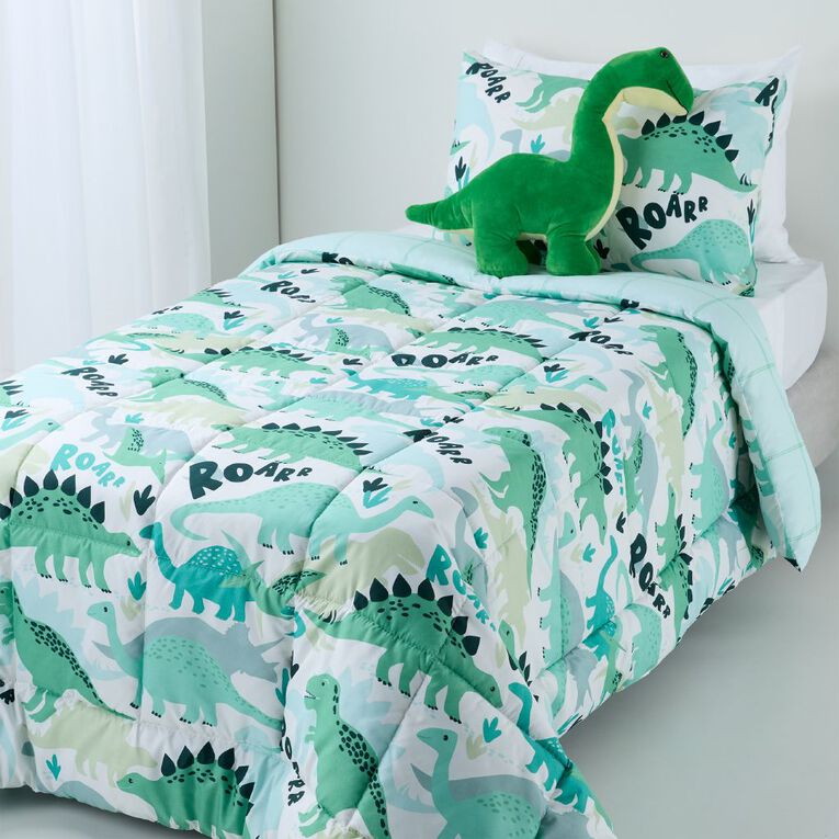 Living & Co Comforter Set Reversible Dino-roar King Single, , hi-res
