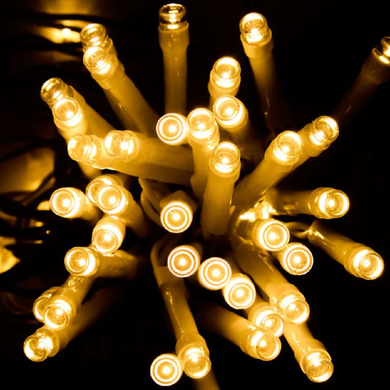 Wonderland Solar Icicle Christmas Lights Warm White 3.9m J, , hi-res