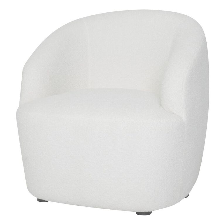 Living & Co Ava Boucle Chair Cream, , hi-res
