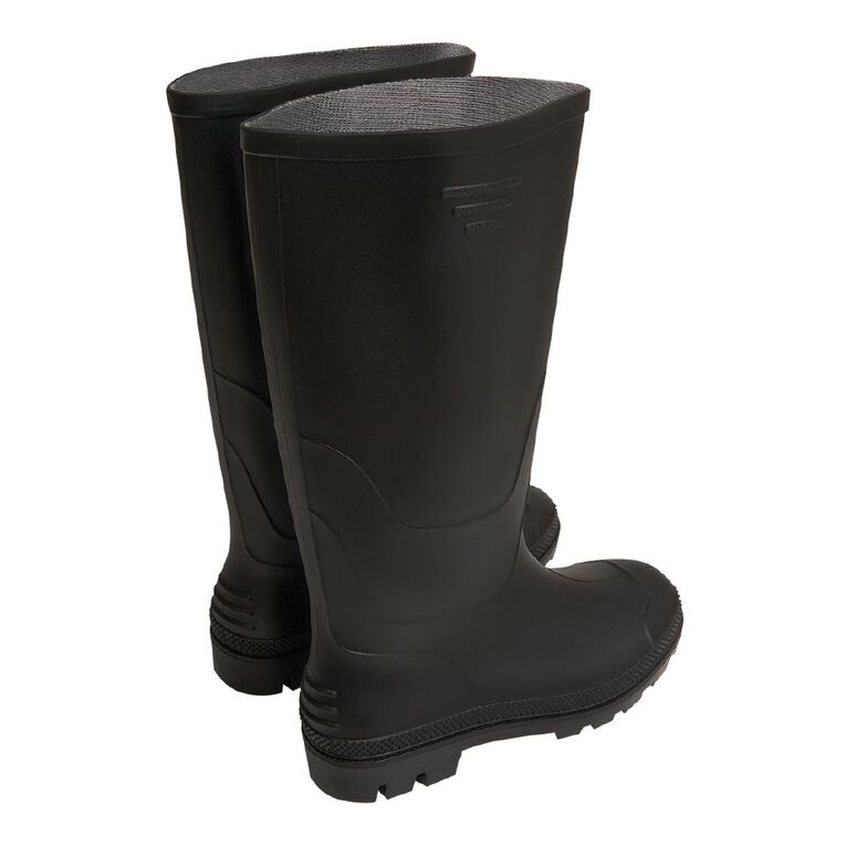 H&H Women's PVC Work Boots, Black, hi-res