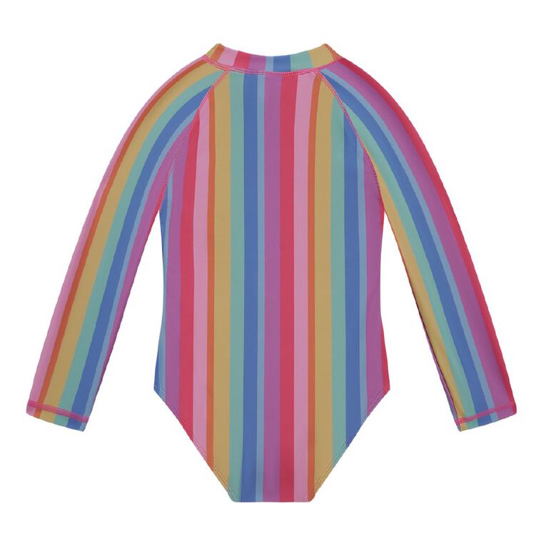 Young Original Long Sleeve Printed Swimsuit, Pink Mid, hi-res
