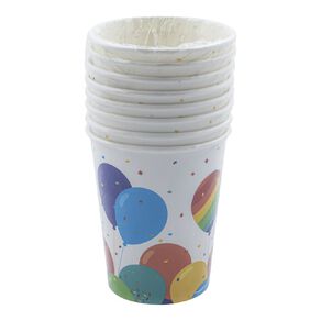 Party Inc Party Time Paper Cup 250ml 8 Pack