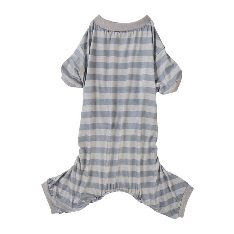 Petzone Pet Pyjamas Stripe# Grey Small, , hi-res