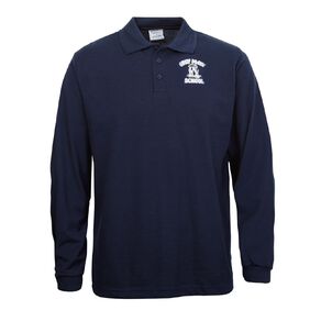 Schooltex Greymouth Main Long Sleeve Polo with Transfer