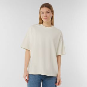 H&H Women's Short Sleeve Boxy Terry Tee