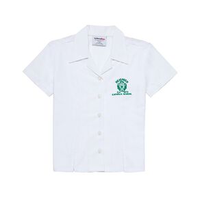 Schooltex Reignier Catholic School Short Sleeve Blouse with Embroidery