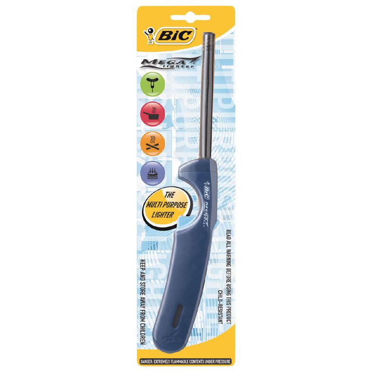 Bic Mega Lighter Blue The Warehouse